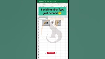 Serial Number in Excel Shortcut