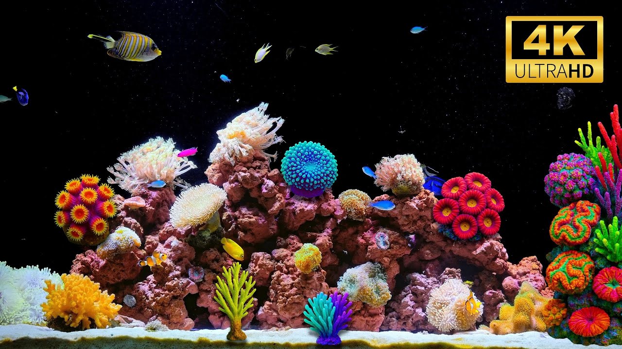 🧘‍♂️ Cozy Aquarium for 12 Hours | Flowing Water & Graceful Fish in 4K