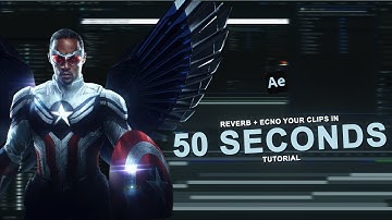 how to make REVERB + ECNO to audio in 50 seconds - after effects tutorial