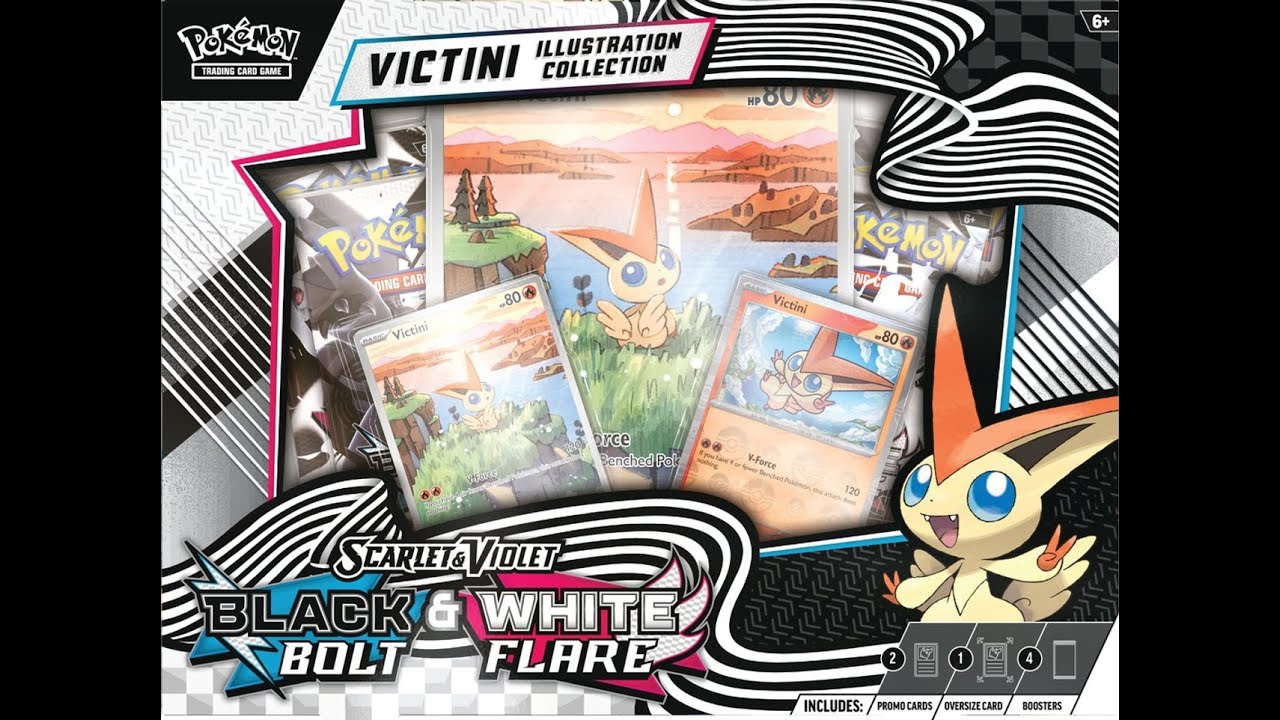 Black Bolt & White Flare Unova Victini Illustration Collection