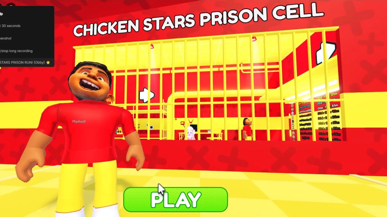 😲CHICKEN STAR PRISON RUN OBBY FULL WAIKTHROUGH GAMEPLAY 