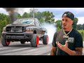 Drag Truck EXPLODES During Burnout Contest!