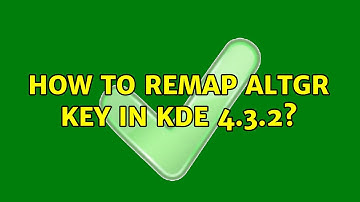 How to remap AltGr key in KDE 4.3.2?
