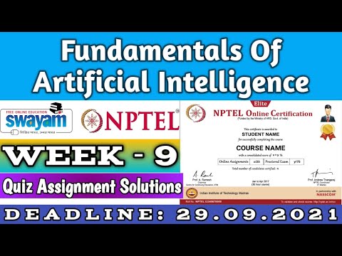 Fundamentals Of Artificial Intelligence | NPTEL | Week 9 | Assignment 9 Solutions | July 2021