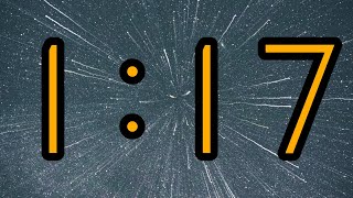 1 Minute and 17 Second Timer ⏰ | Bright big yellow numbers and relaxing background music