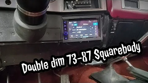 Finshed installed Double din stereo system & subwoofer In my 85 Chevy K20 Silverado square body