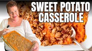 Easy Sweet Potato Casserole with Pecan Topping