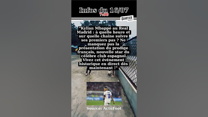 "Kylian Mbappé fait ses débuts au Real Madrid : suivez sa présentation en direct sur #RealMadrid ...