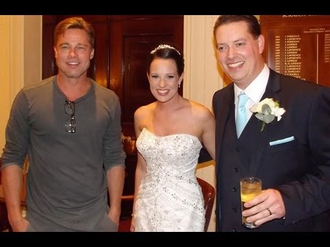 Brad Pitt Crashes Wedding - YouTube