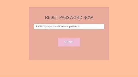 Hướng Dẫn Làm Website Thời Trang Sử Dụng Bootstrap, Jquery  And SASS - Buổi  21 - Tạo Reset Password