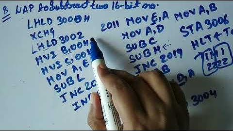 8085 Program Series - 8 | Subtract two 16 bit no.