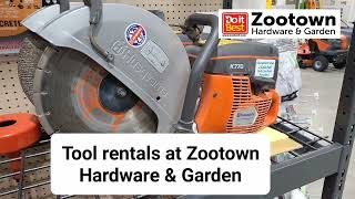 Get your small tool rentals for your next project from Zootown Hardware. #doitbest #zootownhardware