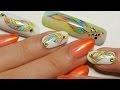 Summer Nail art Feather