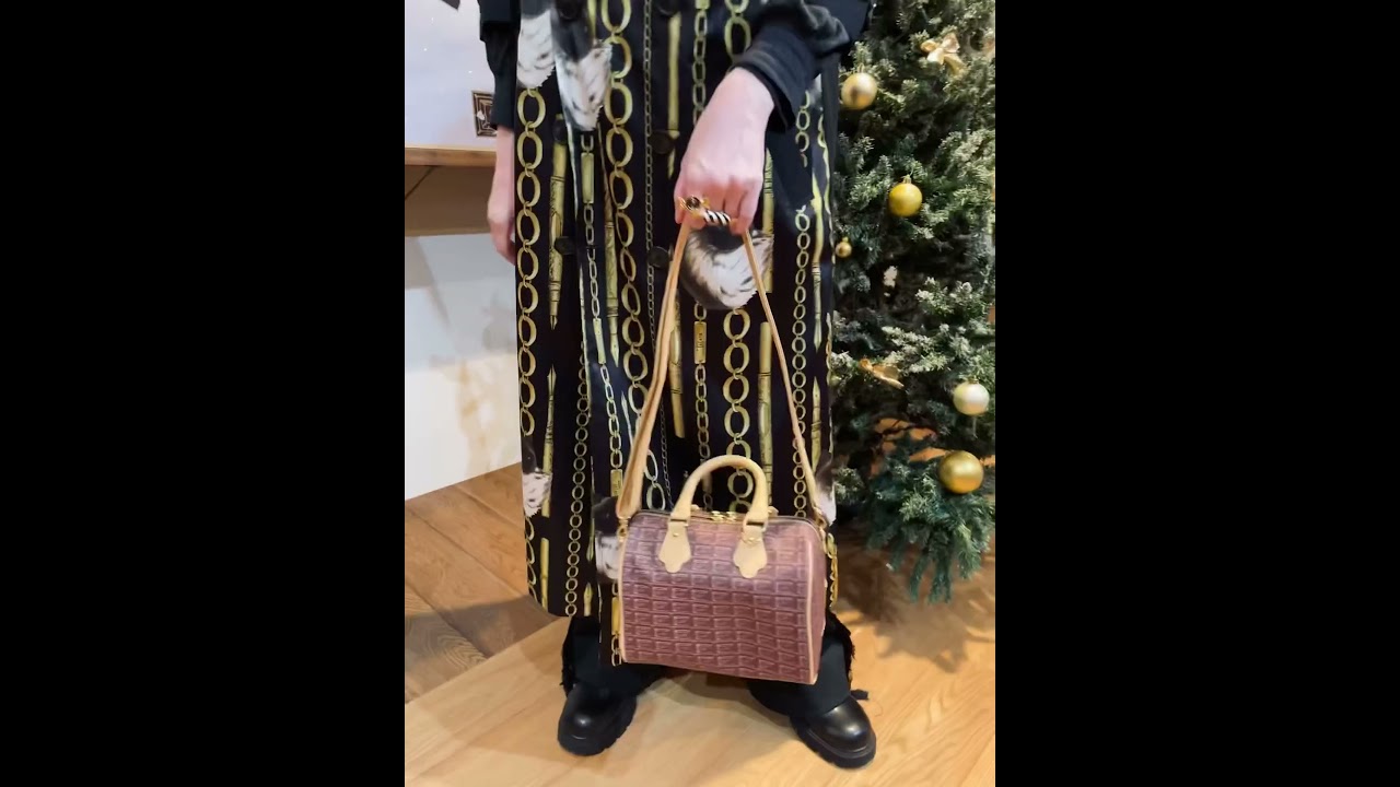 q-pot チョコレート・ミニボストンバッグ