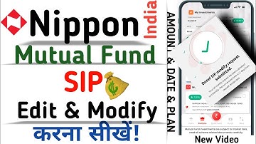 How to edit & Modify SIP in Nippon India Mutual Fund App | SIP Amount Change kaise kare | 2024 |