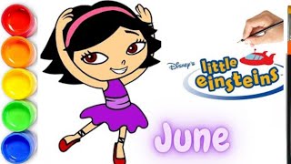 How to draw Little Einsteins - Drawing June From Little Einsteins