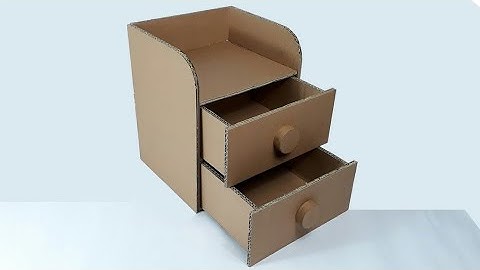 Cara membuat laci dari kardus