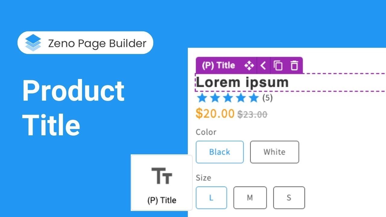 How to Use Product Title Element | Zeno Page Builder Tutorial - YouTube