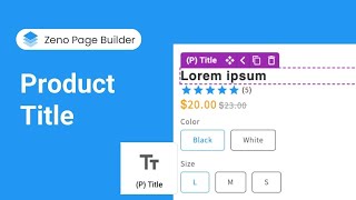 How to Use Product Title Element | Zeno Page Builder Tutorial