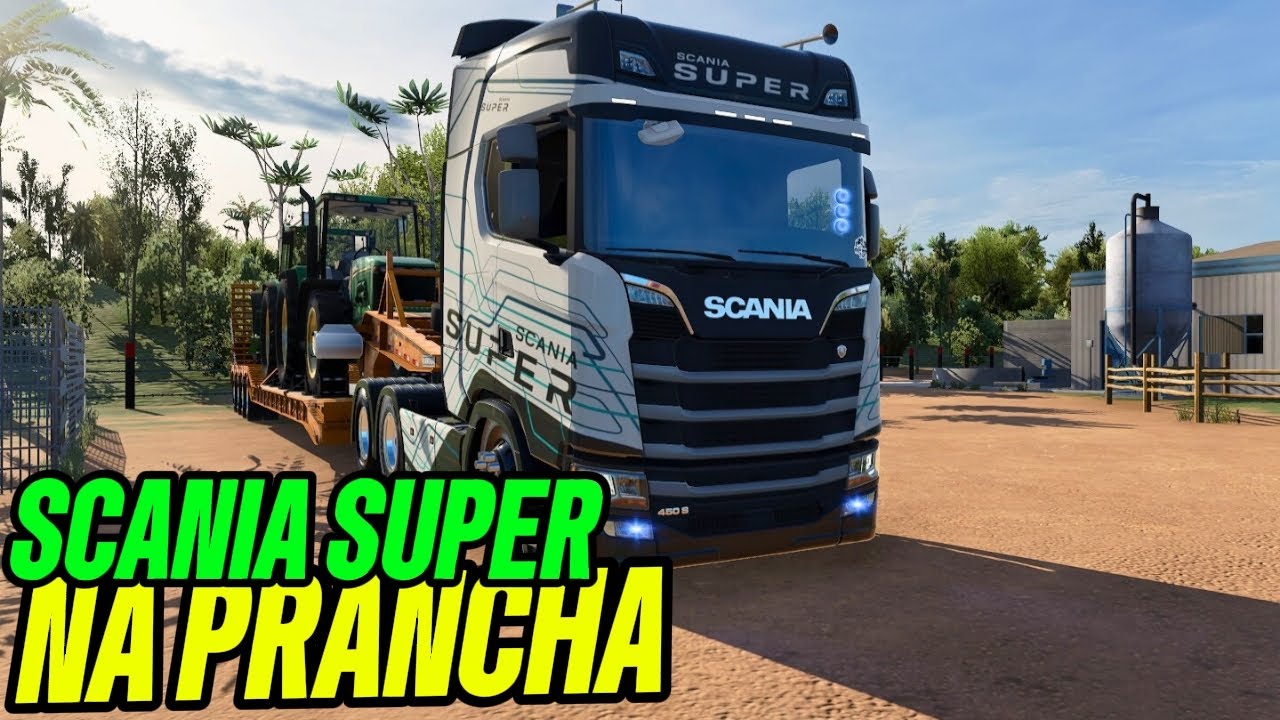 EURO TRUCK SIMULATOR 2 V 1.57 - SCANIA NTG SUPER NO PUXE DO IMPLEMENTO AGRÍCOLA
