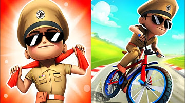 Little Singham Vs Little Singham Cycle Race (IOS Android) Mobile Runner Gameplay Videos 