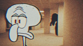 Squidward Lost In The Backrooms With Spongebob And Patrick Resimi