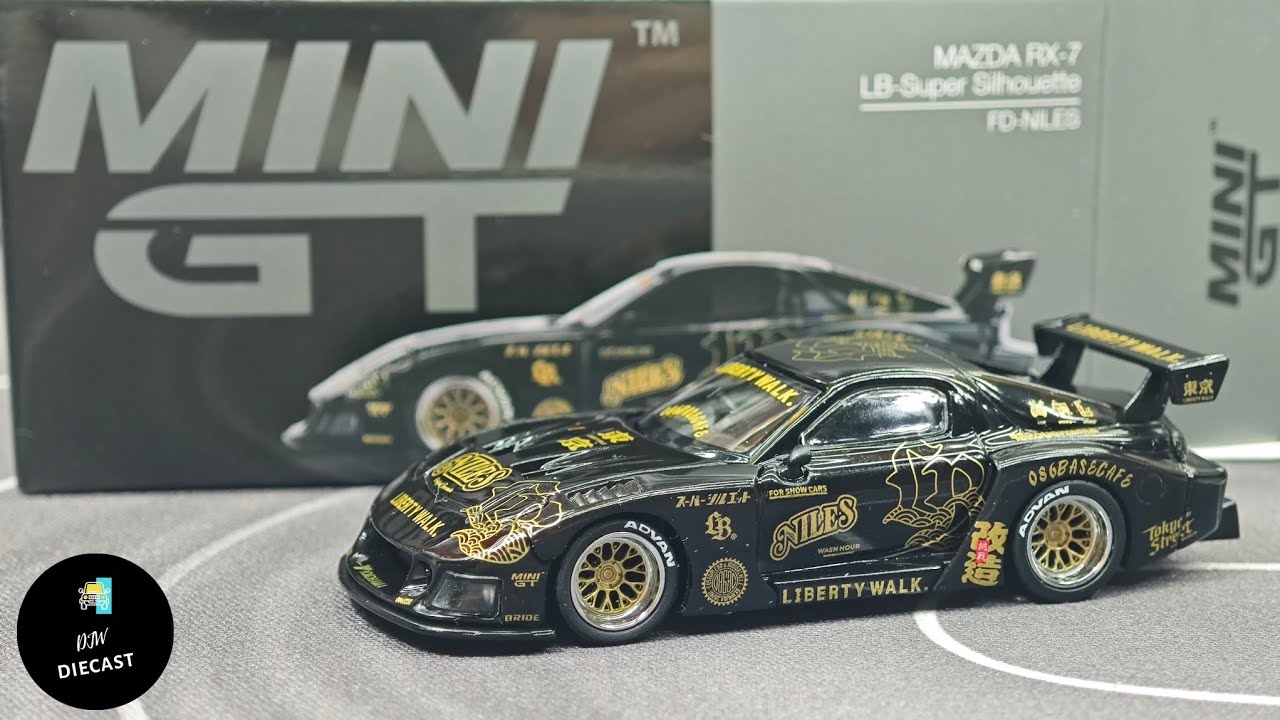 Mazda RX7 LB Super Silhouette FD Niles by Mini GT 1/64 | UNBOXING