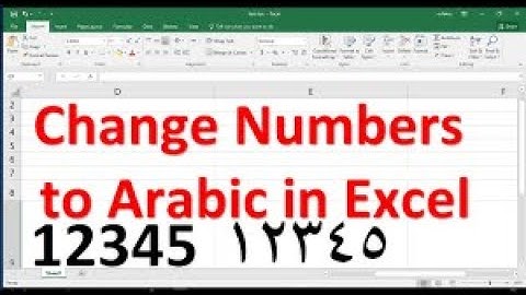 How to convert/change numbers to arabic format in excel (كيفية تحويل الارقام الى عربي في الاكسيل)