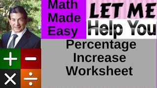 Percentage Increase Worksheet