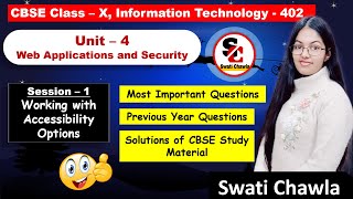 Working with Accessibility Ques Ans | Web Applications and Security Class 10  Important Ques Ans.