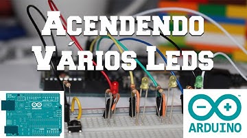 Acendendo vários leds com push button - Arduino