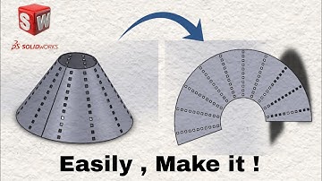 Linear and Circular Pattern on a cone in SOLIDWORKS - Flat Pattern (Sheet Metal)