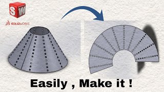 Famous Linear and Circular Pattern on a cone in SOLIDWORKS - Flat Pattern (Sheet Metal) Net Worth