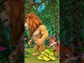 चालाक लोमड़ी ने शेर को बेवकूफ बनाया! 😂 #lion #fox #junglestory #funnyanimals #shorts #viralvideo