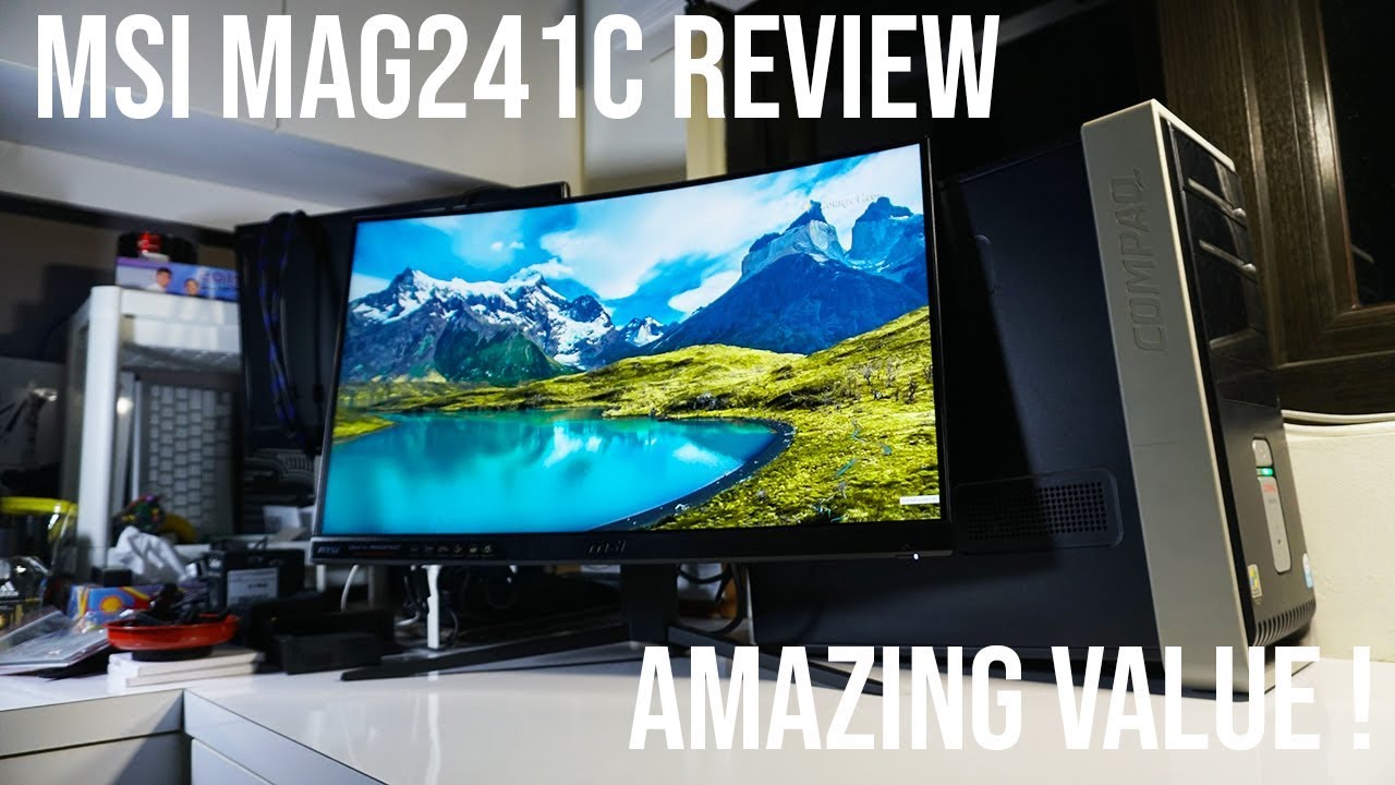 MSI MAG241c review Best value for a curved gaming monitor ? - YouTube