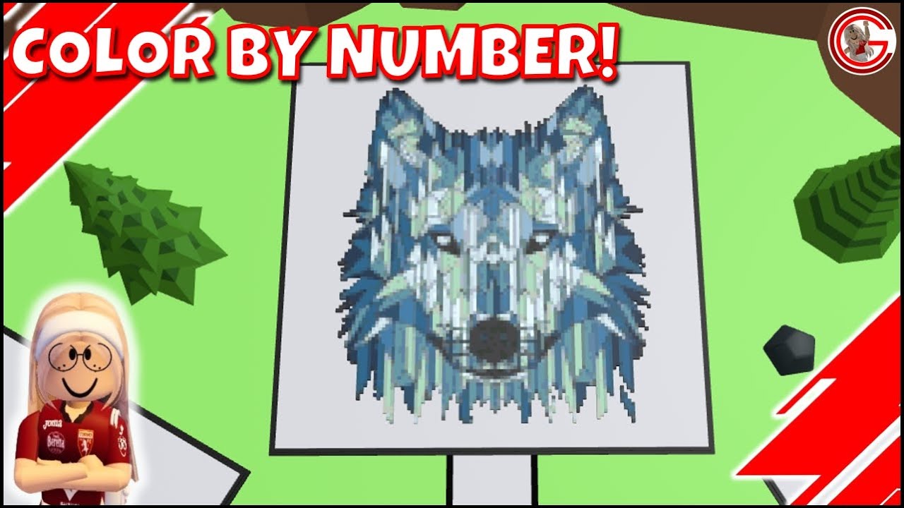 Color by Number - Hoje Descobrimos um Lobo! 🐺 [Roblox]