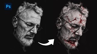 Photoshop Tutorial Broken Face Effect for Horror Movie Posters 2025