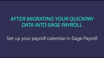 Quickpay to Sage Payroll post-migration task 3