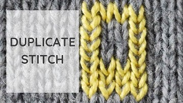 Duplicate stitch - embroidery on knits
