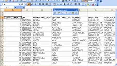 Importar desde Excel datos de Access (versión 2003)