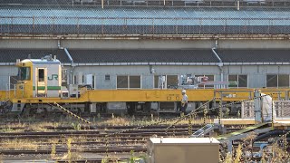 2020/10/26 【構内移動】 キヤE195系 ST-1編成 尾久車両センター | JR East: KiYa E195 Series Rail Carrier ST-1 Set at Oku