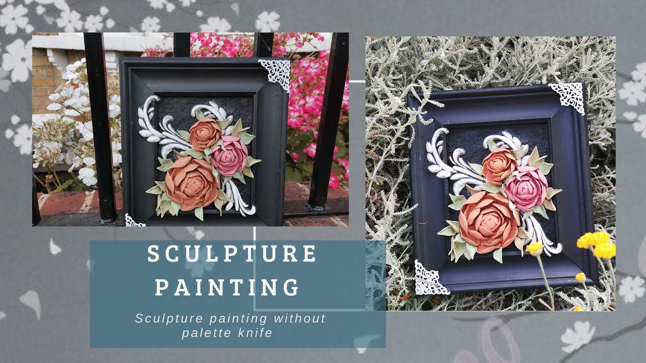 easy sculpture painting 3d sculpture painting tutorial texture painting flower for beginners