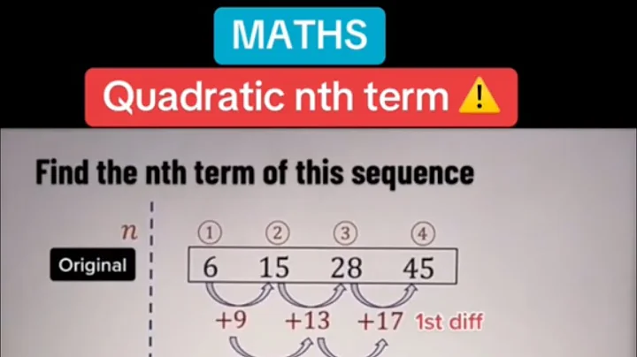 Quadratic nth term ⚠️