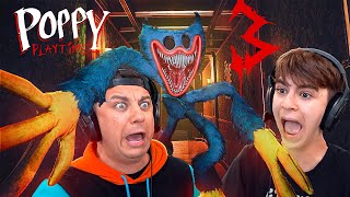 NIGHTMARE HUGGY WUGGY IS HERE!! Poppy Playtime Chapter 3 [IRL Skit and Gameplay]