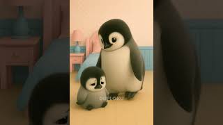 Pinguin slipped from bed because brother 😢 #duploku #cute