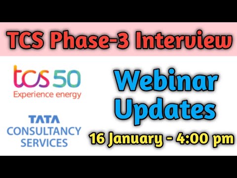 Tcs Webinar | Tcs Re-interview Updates | Tcs Phase 3 - YouTube