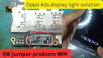 oppo A3s display light solution || all oppo mobile display problem