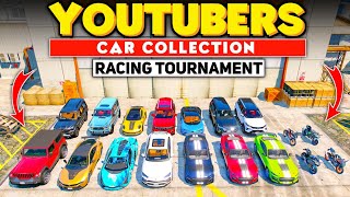 All Famous YouTubers Super Cars & Bikes 🔥 Fastest Racing Tournament! 😱 SHOCKING! GTA 5 MODS! screenshot 4