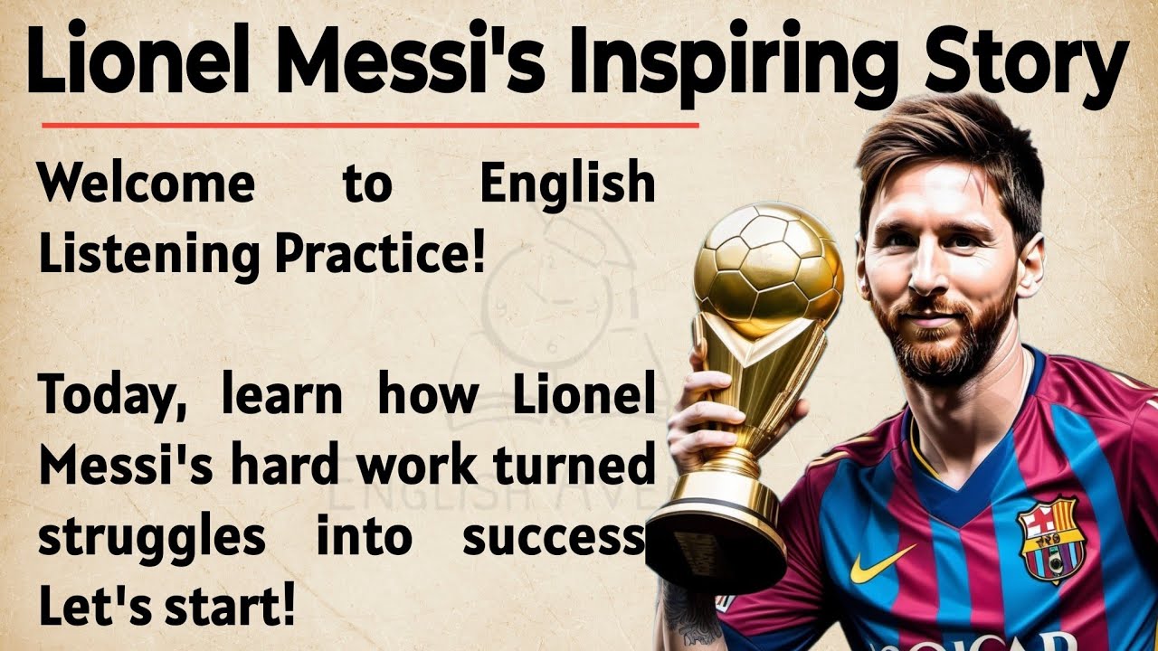 Outline Video Lionel Messi's Inspiring Story || Learn English Through Story Level 2π₯ || English Listening Practice