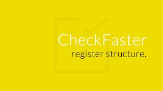 CheckFaster tutorials - register structure